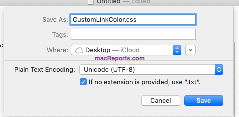 change colors for visited links in chrome on mac
